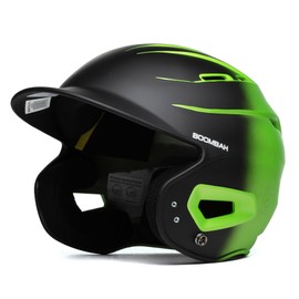 Boombah DEFCON Metallic Fade Batting Helmet Sleek Profile NOSCAE Black/Metallic Lime Green - Size Senior 7" - 7 3/4"