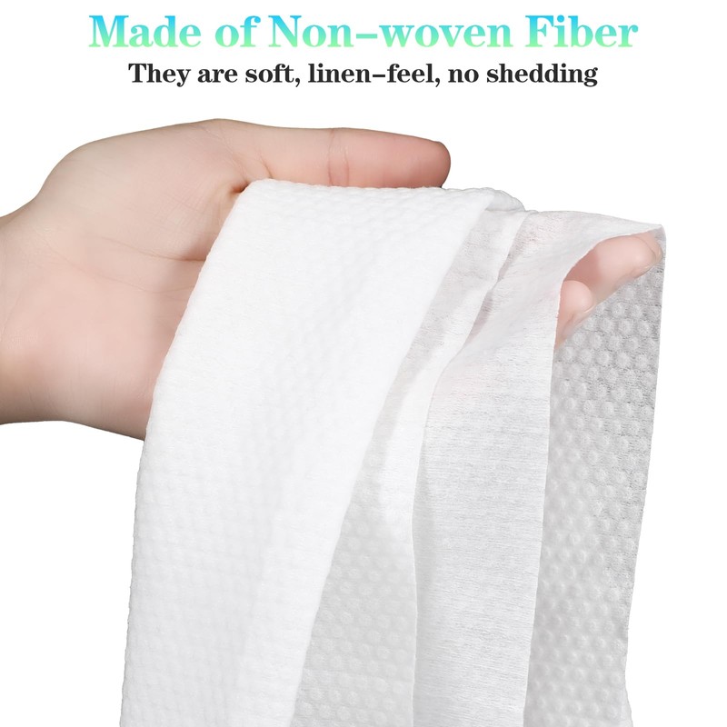 Molain 100Pcs Disposable Bath Hair Towels, 100% Cotton Absorbent Large