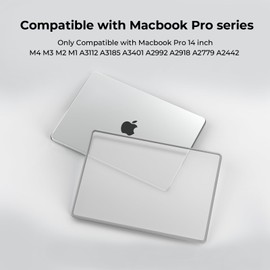 BlueSwan Case Compatible with MacBook Pro 14 Inch M4 M3 M2 M1 A3112 A3185 A3401 A2992 A2918 A2779 A2442 Pro/Max, Released 2021-2024, Drop-resistant TPU Frame + Matte Anti-Fingerprint Protective Case