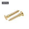 sourcing map Wood Screws M4 x 25mm Slotted Flat Head