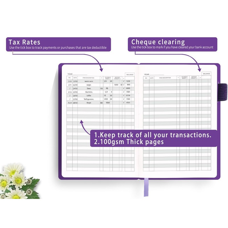 Check Registers for Personal Checkbook, Blugool Checkbook Register with Check