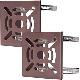 Gavit Security Camera, Mounting Bracket, Pole, Housing, Stand, Surveillance Camera, Cylindrical, Prism, Outdoor, No Drilling Required, Stainless Steel Band, 7.9 inches (20 cm), Set of 2, Brown