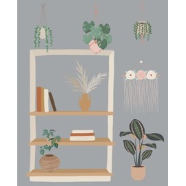 Notebook / Journal with boho house decor and hanging plants: Bohemian house style notebook