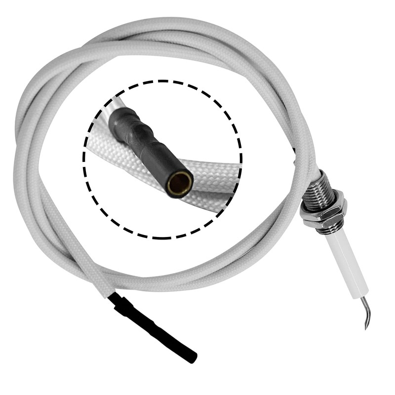 MCAMPAS Igniter Ceramic Electrode Replacement Part .27.56-inch Ignitor Wire &Ceramic