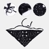 3PCS Black Brown Beige 12.5IN*18.89IN Triangle Hollow Crochet