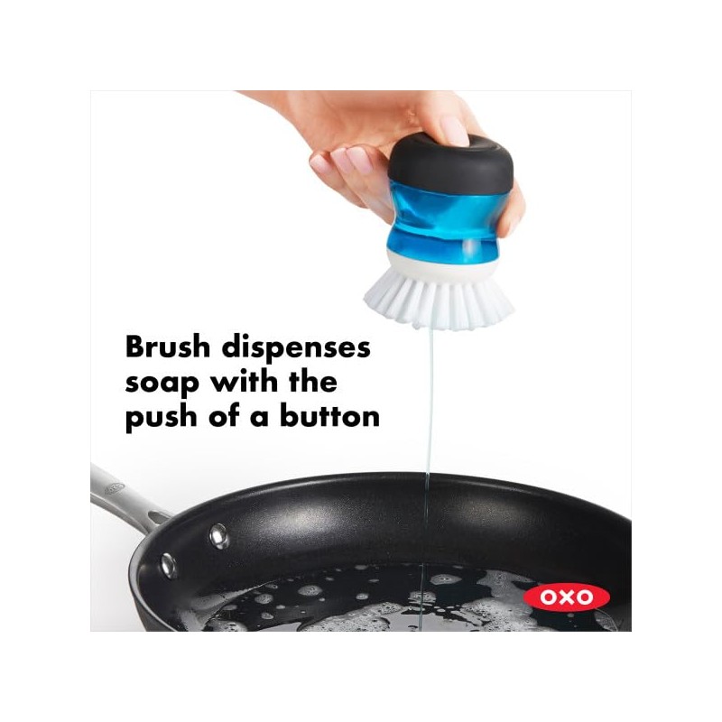OXO Good Grips Soap Dispensing Palm Brush Storage Set