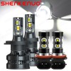 SHENKENUO 4pc LED Headlight High Low Fog Light Bulbs Combo