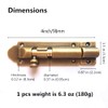 Chiloskit 4inch Solid Cast Brass Barrel Bolt Antique Brass Door