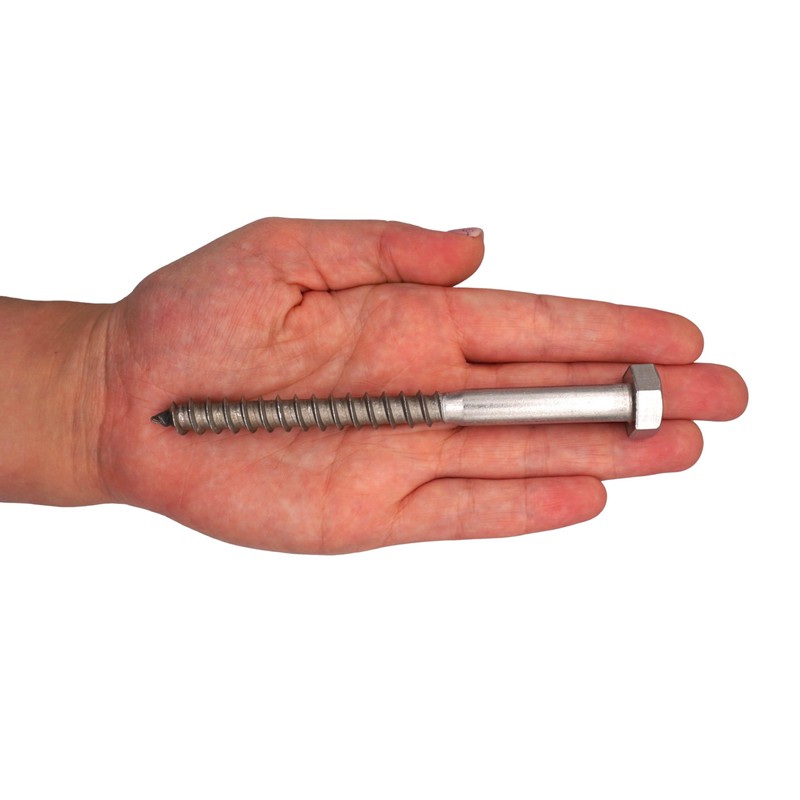 SKIR'CO (4 pcs) A2 Stainless Steel Hexagonal Head Wood Screws
