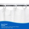 Kenney KN61218 Rust-Proof Smooth Plastic Shower Curtain Rings for Shower