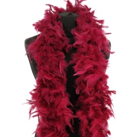 Deluxe Burgundy Red Wine Feather Boa – 100g -180cm