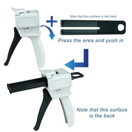 Dispensing Gun Kit Mixing Dispenser Gun with Mixing Nozzle and Tip for 50ml 1:1 Ratio
