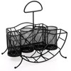 Bekith Silverware Caddy Paper Plate Napkin Holder, Utensil Caddy with