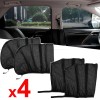AUTOXBERT 4× Universal Car Side Window Sun Shade Breathable Screen