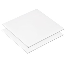 MECCANIXITY PMMA Acrylic Sheets Colored Non Transparent 6 x 6 Inch White for Glass, DIY, Painting, Art Craft Pack of 2