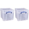 Really Useful Box 35 Liters Transparent Storage Container with Snap
