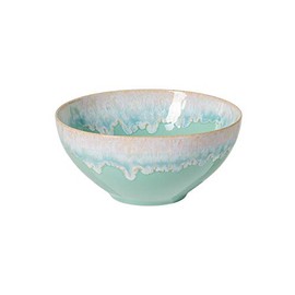Casafina Ceramic Stoneware 9.25" x 4.25", 77 oz Serving Bowl - Taormina Collection, Aqua | Microwave & Dishwasher Safe Dinnerware | Food Safe Glazing | Restaurant Quality Serveware