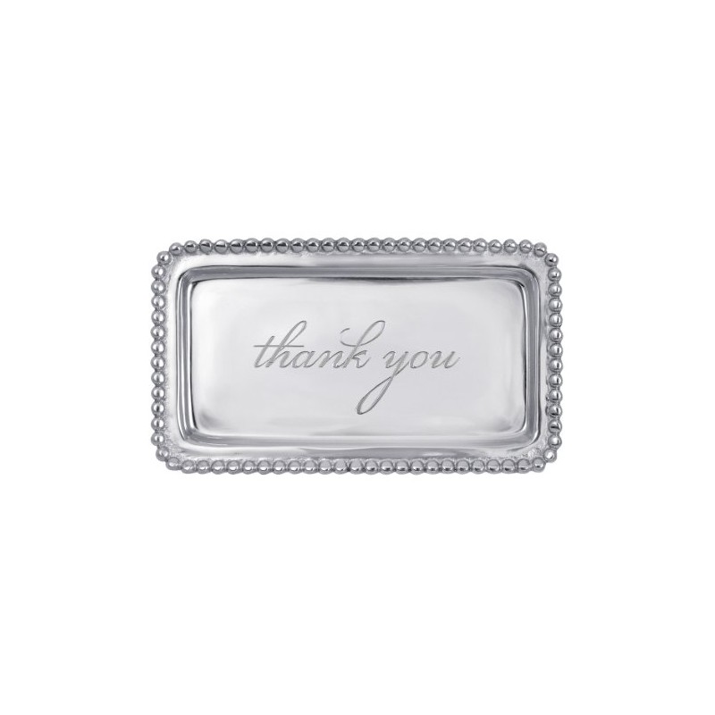 Mariposa Thank You Rectangular Aluminum Tray