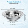 Hibbent 3-in-1 Kitchen Sink Drain Strainer, Stainless Steel Sink Plug,