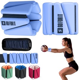 SPORTBIT Wrist Weights for Women - Pair of 1lb Platinum-Cured Silicone Wrist and Ankle Weights, Adjustable, Durable, Non-Slip Design, Ideal for Strength Training, Yoga, Running and Home Activities