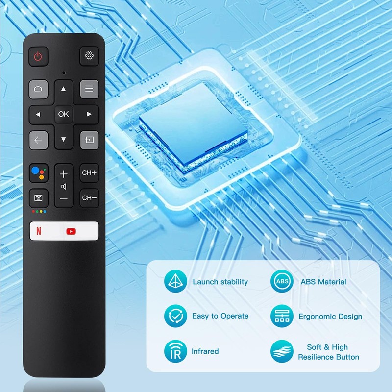 Replacement TCL Remote RC802V for TCL Android TV 4K Smart
