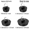 Arcimatto Bathtub Drain Stoppers, 4 Pieces Rubber Sink Stopper Set