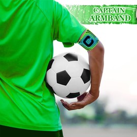 QH-Shop Football Captain's Armband Pack of 6 Elastic Captain Armbands Football Game Bracelet Sports Game Guide for Adults for Football, Rugby Hockey Multisport (6 Colours)
