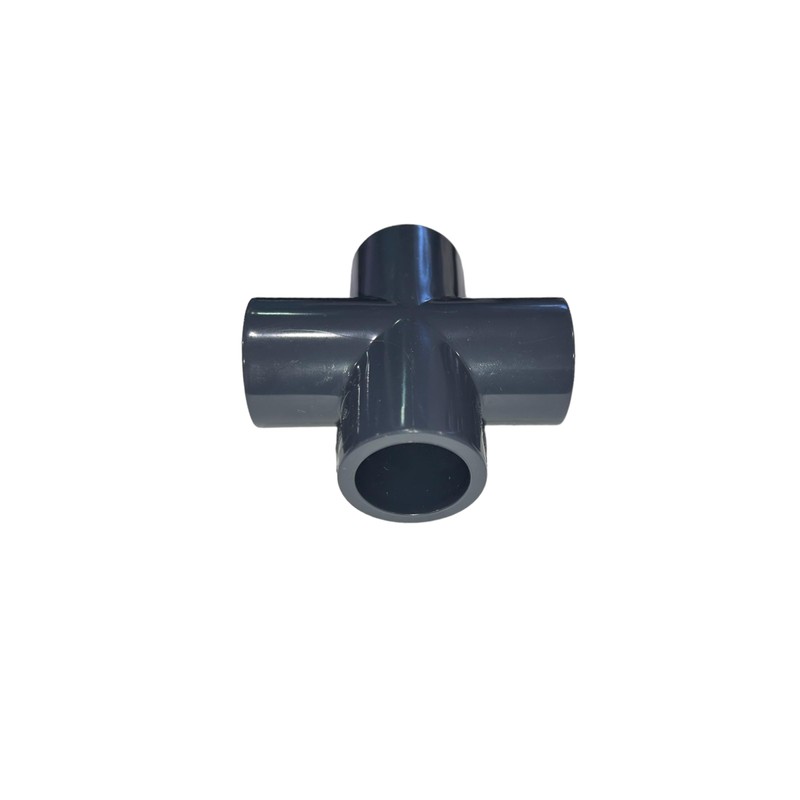 ERA 3/4” PVC Cross Fitting Schedule 80 – Gray Socket