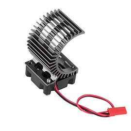 Tbest Engine Heat Sink, RC Engine Cooler Car 540/550 Engine Heatsink with Fan Compatible with RC Model Cars in Scale 1:10 (Black)