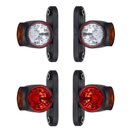 BUL BARS 4 x LED Rubber Side Light 12 V 24 V with E-mark Position Light Car Truck Car Lamp Light White Red Orange