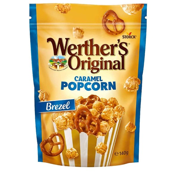 Werther's Original Caramel Popcorn with Pretzels & Seasalt | 140 g | Werther's Original | Germany