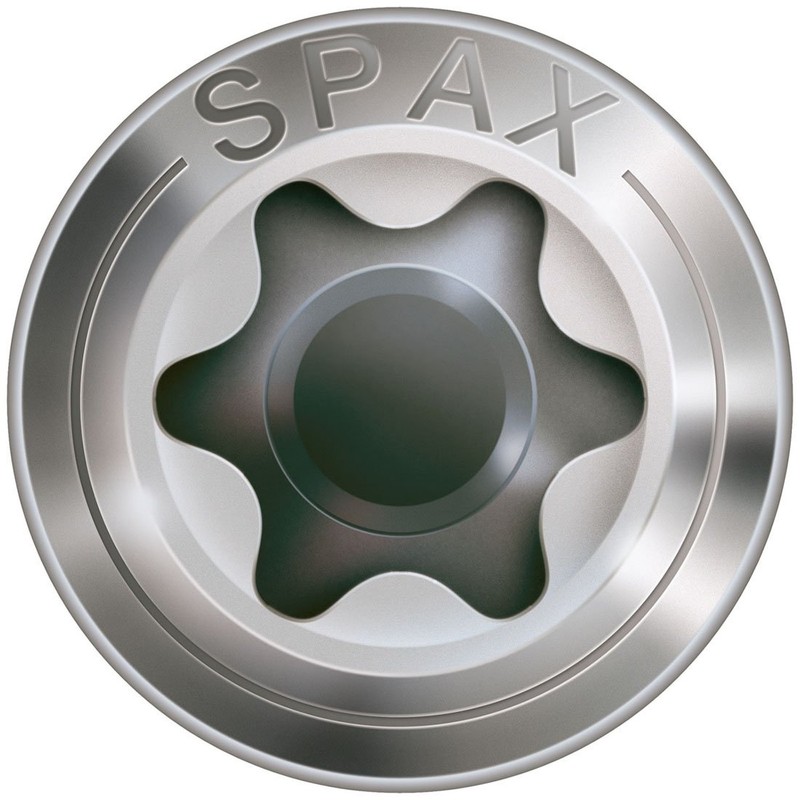 Spax 1.4567-25170004503521 Facade Screw, Raised Countersunk Head T-STAR Plus, CUT,