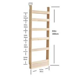 Heehee Solid Wood Bookshelf Bookcase Book Shelf Organizer for Books, Toy Storage Bookshelf Rack Wall for Kids and Adults (Width 31.5in (80CM))