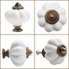 KurtzyTM Set of 8 Cream White Ceramic Vintage Cabinet Drawer