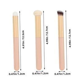FRCOLOR 3pcs Concealer Sponge and Makeup Brush with Soft Bristles and Durable Sponge Heads for Smooth Even Foundation Application and Easy Cleaning