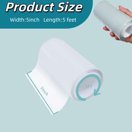 Hakolisz Waterproof Repair Tape for Pool,Leather, Awning, RV Roof, Underbelly, Tarp, Tent, Sail and Boat Cover Outdoor Repair Patch,5 Inch x 5FT,Heavy Duty, Clear(2 PCS)