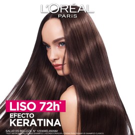 L'Oréal Paris Dream Liso Crema para peinar, 300ml. Ideal para cabello con frizz, liso 72h* efecto keratina, protector de calor para el pelo