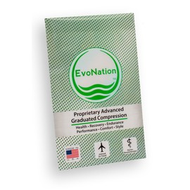 EvoNation Men's USA Made Knee High Graduated Compression Stockings 20-30 mmHg Firm Pressure Orthopedic Medical Quality - Circulation, Travel (Medium, Brown)