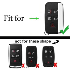 ontto Key Fob Cover Case with Keychain Fit for Range Rover Sport Fit for Jaguar Red
