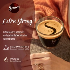 Senseo Extra Strong Dark Roast Coffee Pods, 16 Count (Pack of 5) - Single Serve Coffee Pods Bulk Pack for Senseo Coffee Machine - Compostable Coffee Pods for Hot or Iced Coffee, Cold Brew Coffee