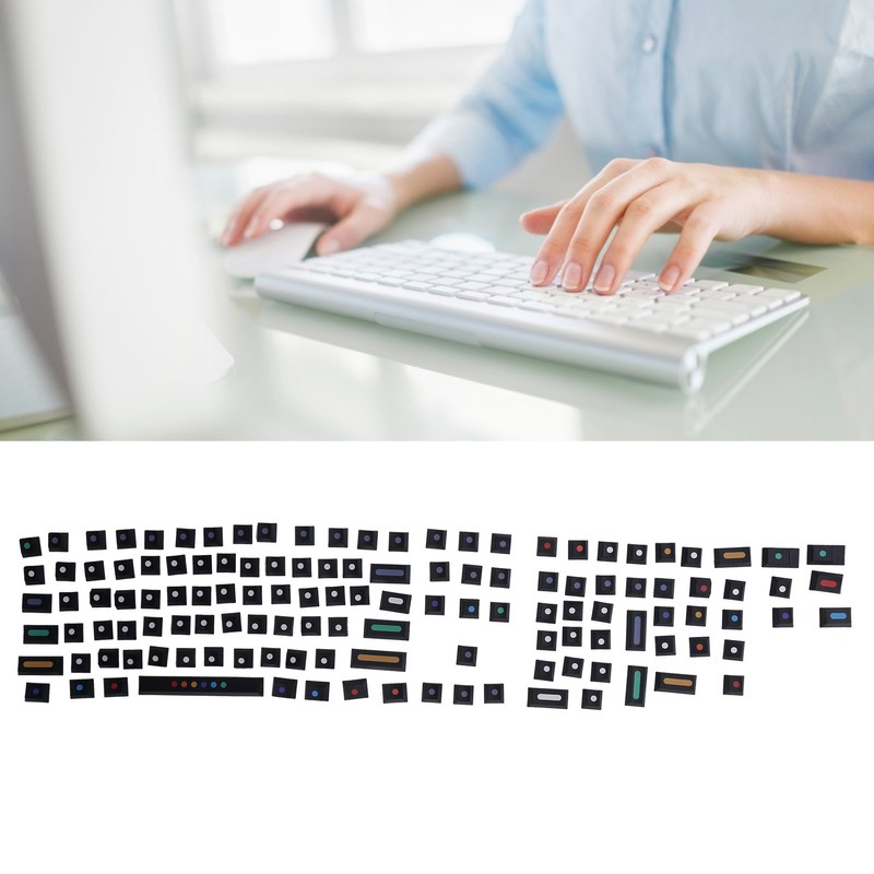 Dot Keycap Dye Sublimation Mechanical Keyboard Compatible with 61/64/68/87/96/104/108Black