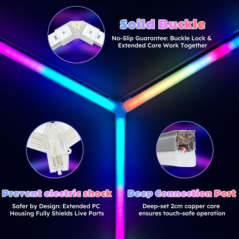 Alolight Hexagon LED Garage Lights RGB, 14 Pack, Music Sync,