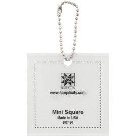 Simplicity Mini Square Acrylic Tool Keychain, Clear