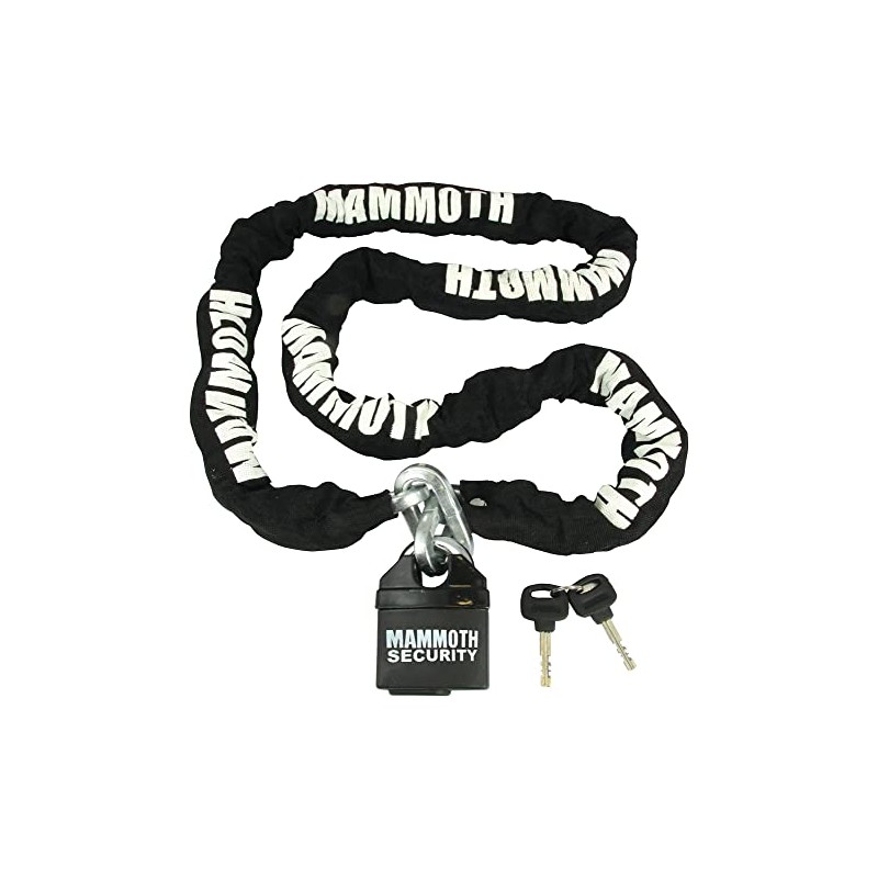 MAMMOTH LOCMAM MOTORCYCLE MOTORBIKE 1.8M LONG AND 10MM THICK CHAIN