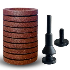 WA 10PACK - 2" Die Grinder Grinding Wheels with Mounting Mandrel, Depressed Center Grinding Discs, 2" Diameter, 1/4" Thickness, 3/8" Arbor, Used on Drill Rotary Tool
