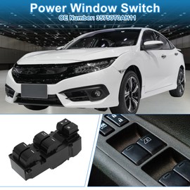 A ABSOPRO Power Window Switch No.35750T0AH11 Front Left Driver Side Window Control Switch for Honda CR-V Civic 2014-2015 Black