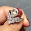 925 Sterling Silver Shiny Full Diamond Pear Marquise Cut Cubic