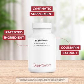 Supersmart Supersmart - Lymphatonic 40mg per Day - Lymphatic Drainage Supplement - Melilotus Officinalis | Non-GMO & Gluten Free - 120 Vegetarian Capsules