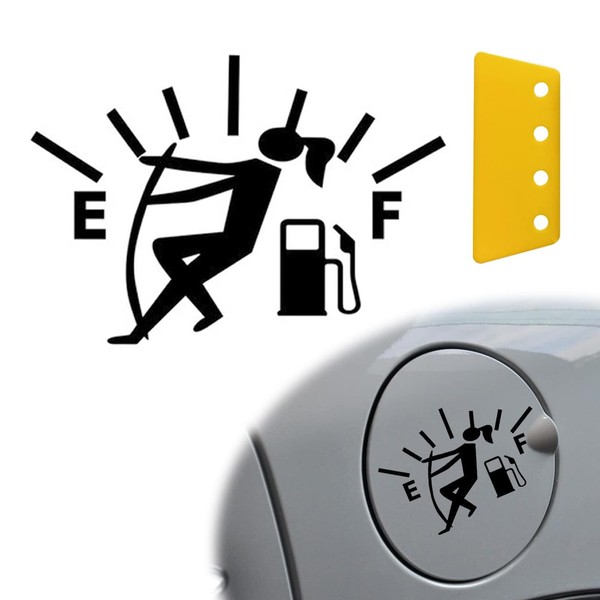 Funny Car Stickers High Gas Consumption Decal Fuel Gage Empty