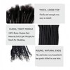 100% Real Human Hair 0.2cm Width 8 Inch Loc extensions